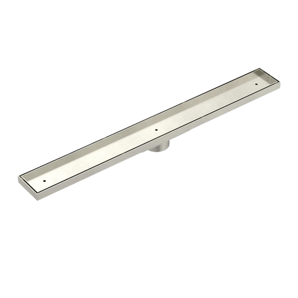 Meir Shower Channel Waste With Tile Insert 900mm Brushed Nickel