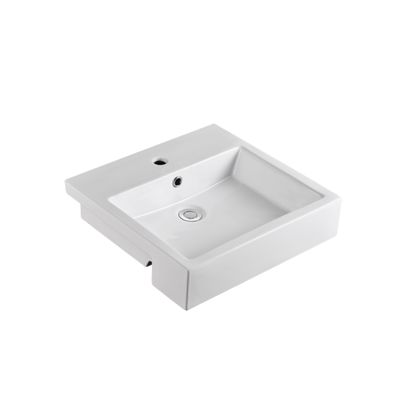 Oliveri Munich Semi-Recessed Basin White
