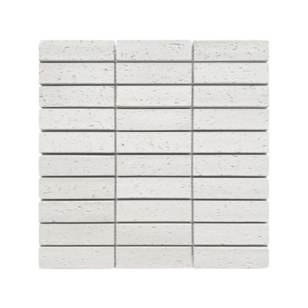 Tiles Masons White Blend Satin Matt Kitkat 27 x 98mm