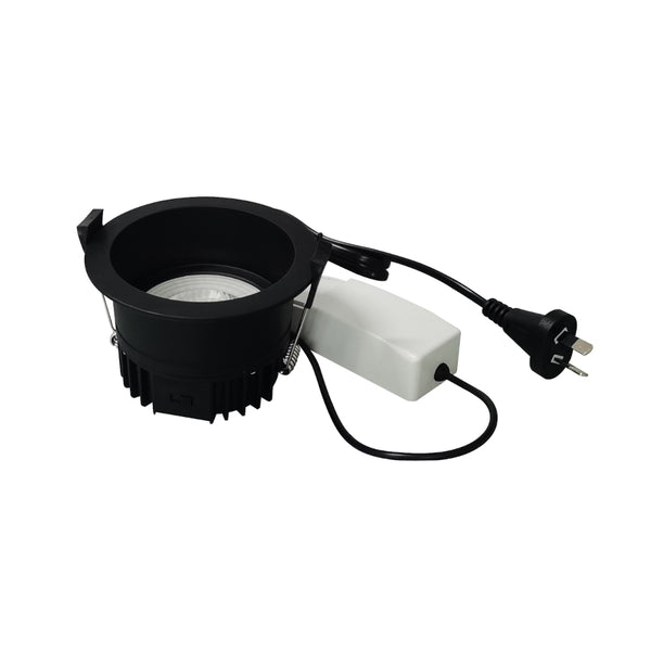 Telbix Macro 9W Led Downlight 3CCT Black