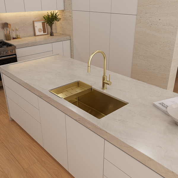 Alma Carter Colander Brass Gold