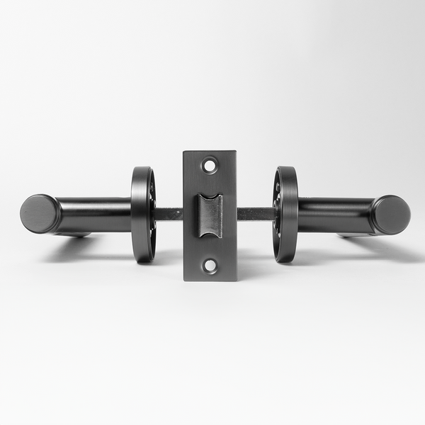 Alma Marko Door Handle Linear Reeded Brushed Gunmetal