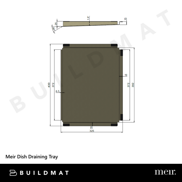 Meir Lavello Dish Draining Tray Brushed Nickel