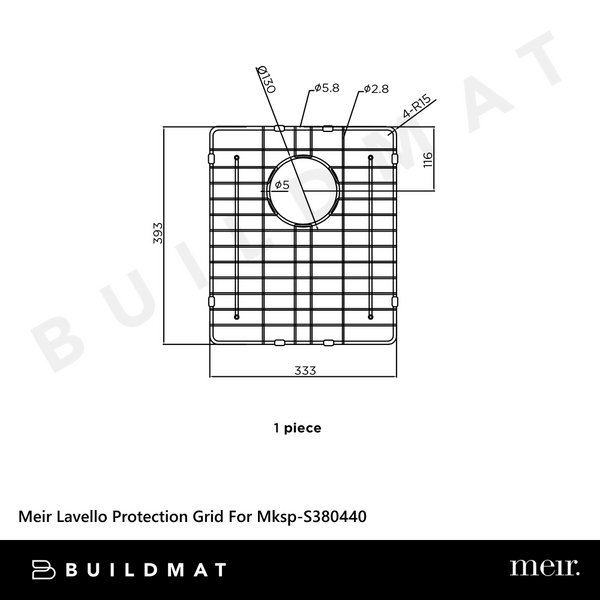 Meir Lavello Protection Grid For MKSP-S380440 Shadow Gunmetal