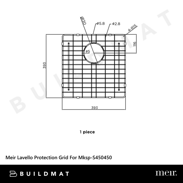 Meir Lavello Protection Grid For MKSP-S450450 Shadow Gunmetal