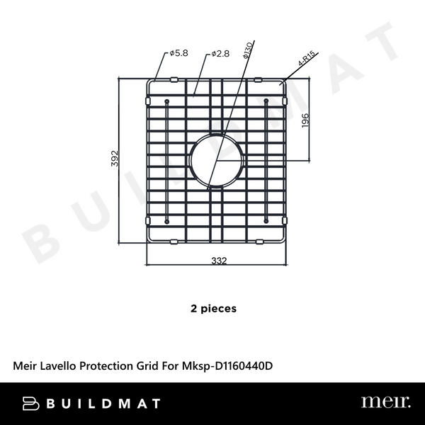 Meir Lavello Protection Grid For MKSP-D1160440D (2Pcs) Tiger Bronze