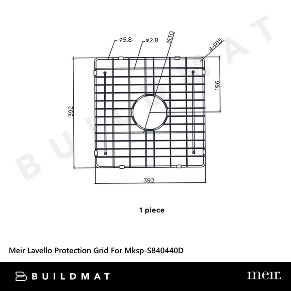 Meir Lavello Protection Grid For MKSP-S840440D Polished Chrome