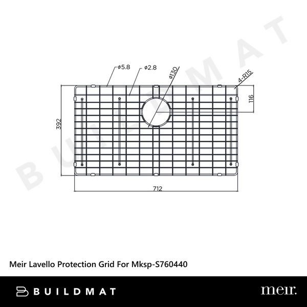 Meir Lavello Protection Grid For MKSP-S760440 Shadow Gunmetal