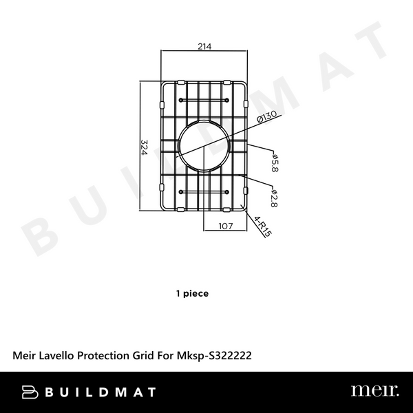 Meir Lavello Protection Grid For MKSP-S322222 Shadow Gunmetal