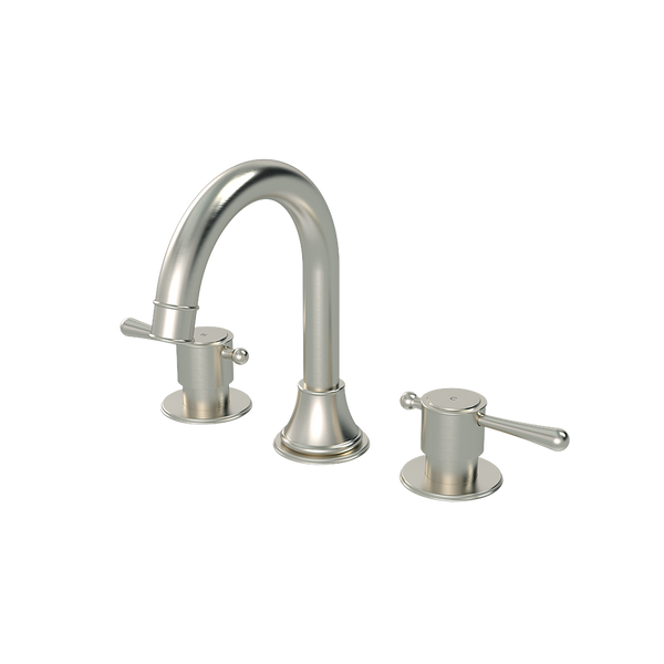 Meir Harrington Three Hole Basin Set With Lever Handle Brushed Nickel