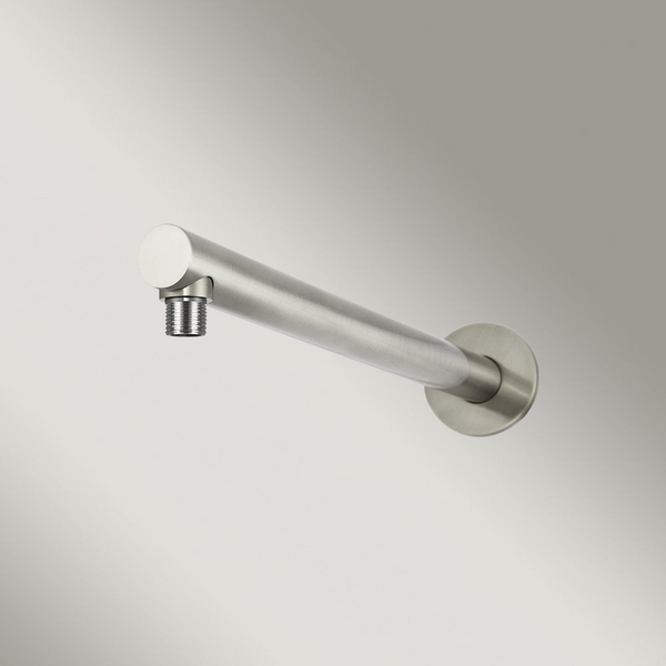 Meir Round Wall Shower Arm 400mm Brushed Nickel