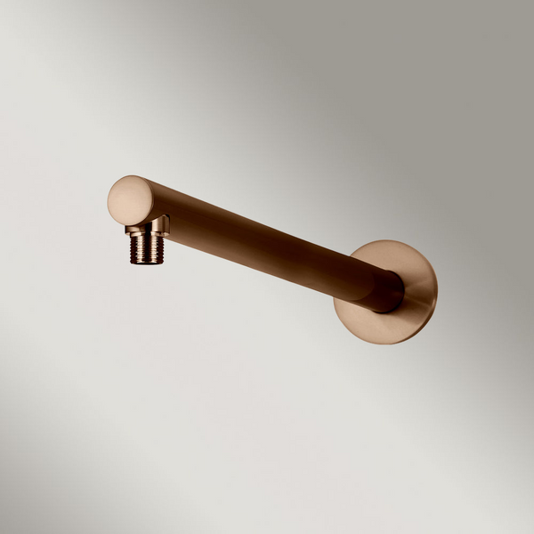Meir Round Wall Shower Arm 400mm Lustre Bronze