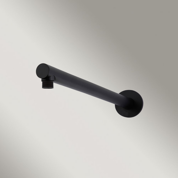 Meir Round Wall Shower Arm 400mm Matte Black