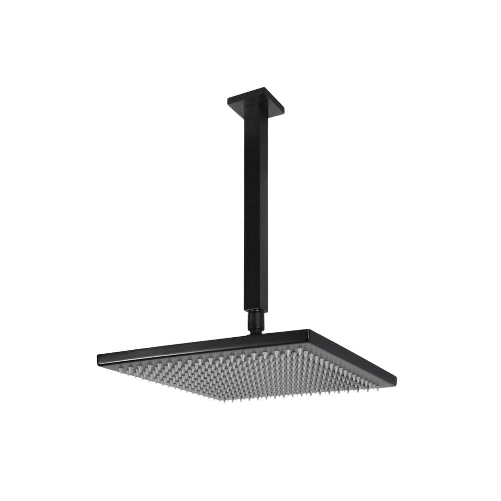 Descending from the ceiling, this dramatically beautiful Matte Black Shower Head (available in both 200mm and 300mm sizes) adds style to any bathroom whilst providing an exhilarating showering experience.Finished in an electroplated matte black finish for style and durability.Specifications - Electroplated Matte Black