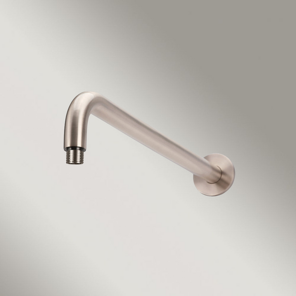 Meir Round Wall Shower Curved Arm 400mm Champagne