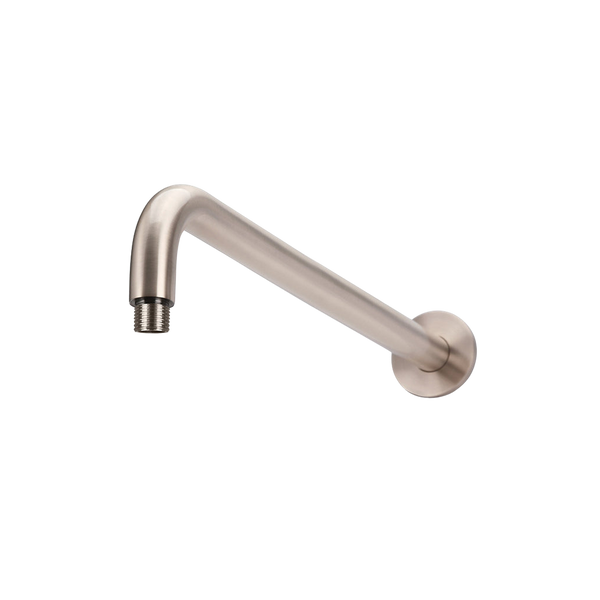 Meir Round Wall Shower Curved Arm 400mm Champagne