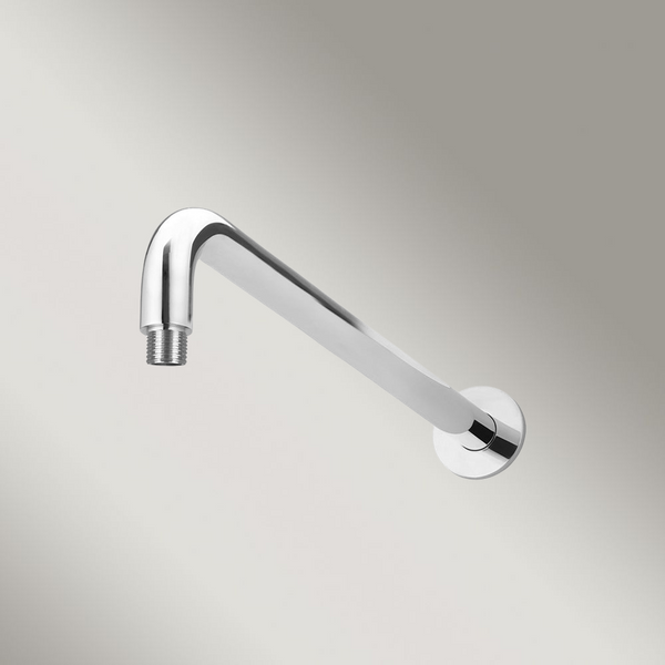 Meir Round Wall Shower Curved Arm 400mm Polished Chrome