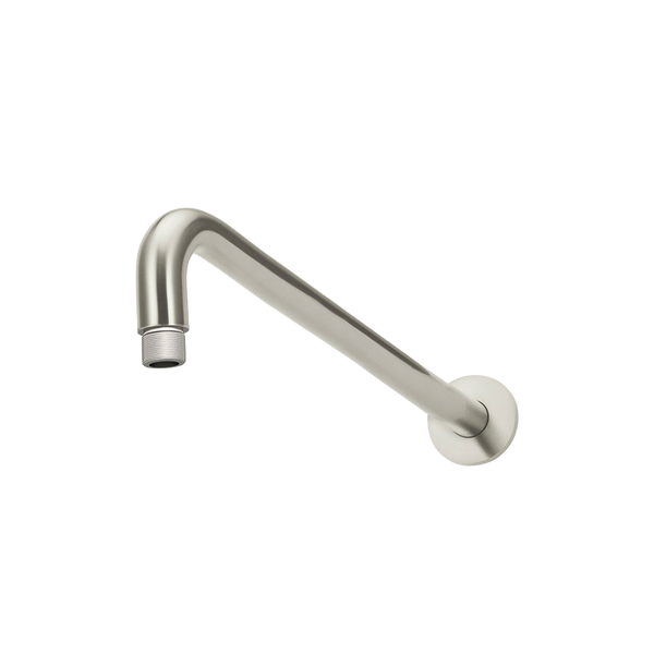 Meir Round Wall Shower Curved Arm 400mm Brushed Nickel