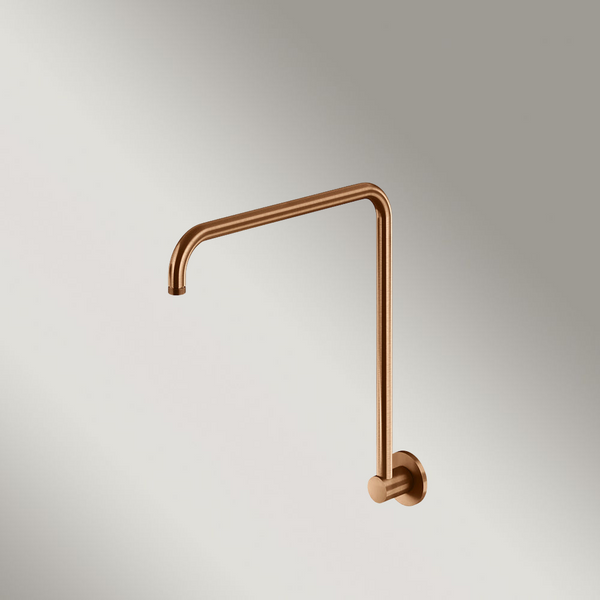 Meir High Rise Shower Arm Lustre Bronze