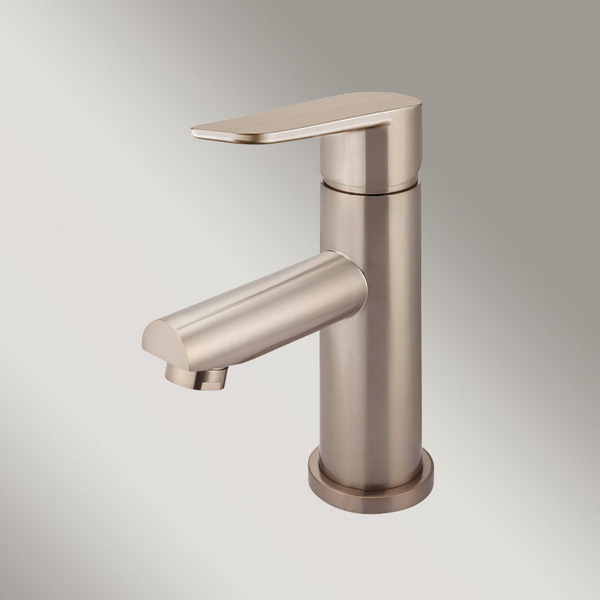 Meir Round Paddle Basin Mixer Champagne