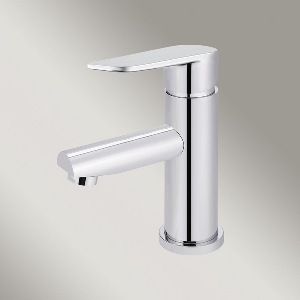 Meir Round Paddle Basin Mixer Polished Chrome