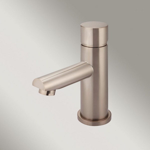 Meir Round Pinless Basin Mixer Champagne