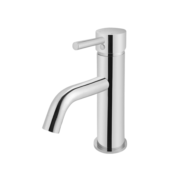 Meir Round Basin Mixer Curved Polished Chrome