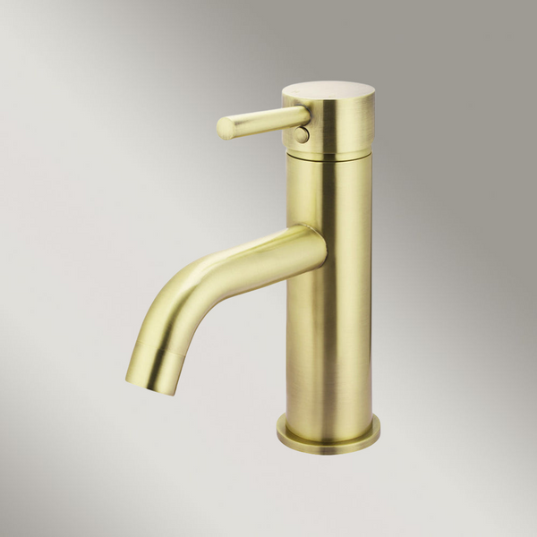 Meir Round Basin Mixer Curved Tiger Bronze