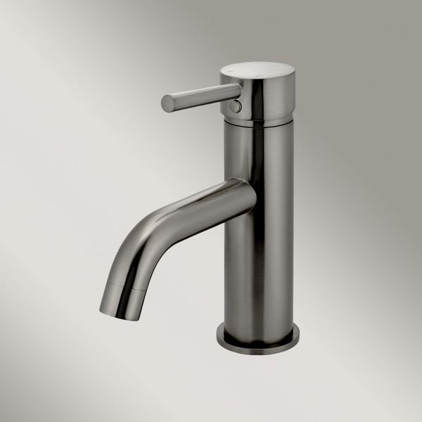 Meir Round Basin Mixer Curved Shadow Gunmetal
