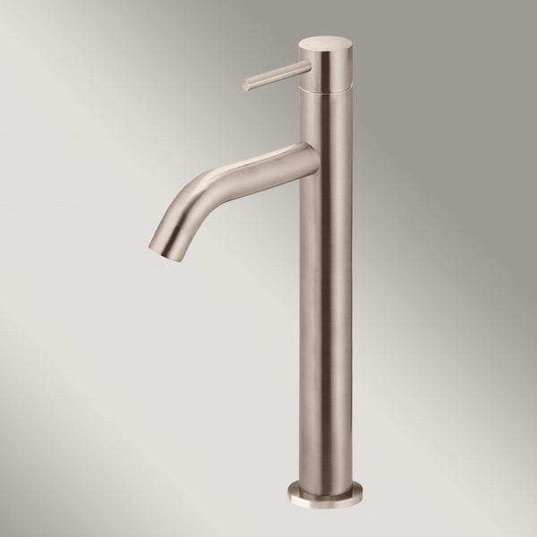 Meir Piccola Tall Basin Mixer Tap With 130mm Spout Champagne