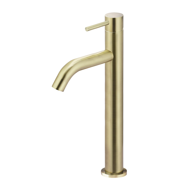 Meir Piccola Tall Basin Mixer Tap With 130mm Spout Tiger Bronze