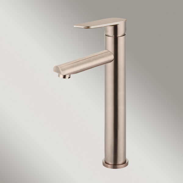 Meir Round Paddle Tall Basin Mixer Champagne
