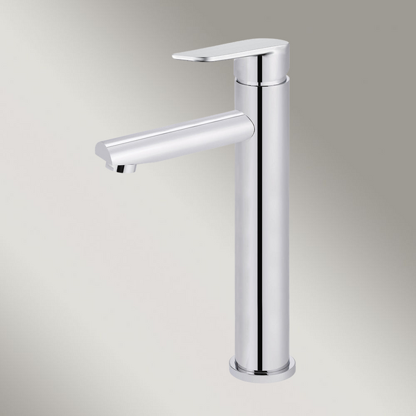 Meir Round Paddle Tall Basin Mixer Polished Chrome