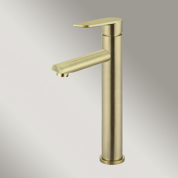 Meir Round Paddle Tall Basin Mixer Tiger Bronze