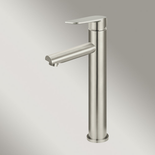 Meir Round Paddle Tall Basin Mixer Brushed Nickel