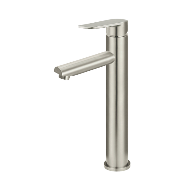 Meir Round Paddle Tall Basin Mixer Brushed Nickel