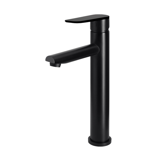 Meir Round Paddle Tall Basin Mixer Matte Black