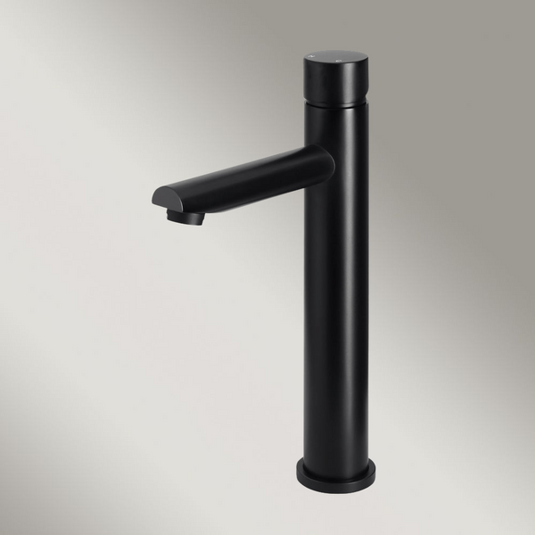 Meir Round Pinless Tall Basin Mixer Matte Black