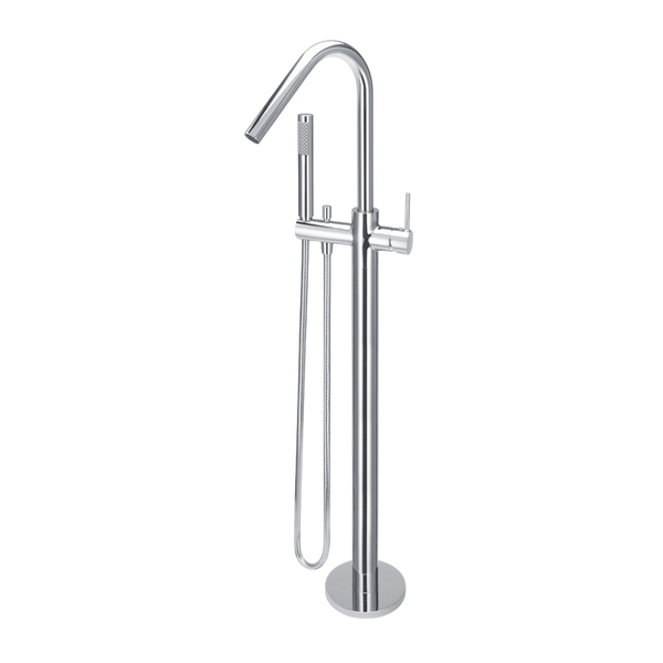 Meir Round Freestanding Bath Spout And Hand Shower Polished Chrome