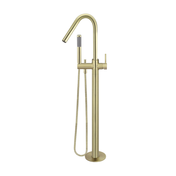Meir Round Freestanding Bath Spout And Hand Shower Tiger Bronze