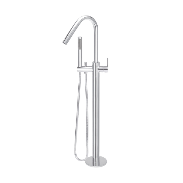 Meir Round Paddle Freestanding Bath Spout And Hand Shower Polished Chrome