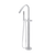 Meir Round Pinless Freestanding Bath Spout And Hand Shower Polished Chrome