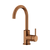 Meir Round Gooseneck Basin Mixer With Cold Start Lustre Bronze