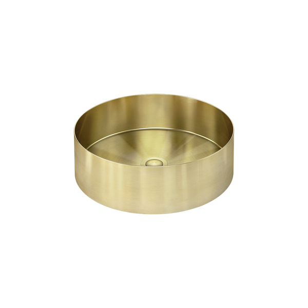 Meir Lavello Steel Round Bathroom Basin 380 X 110 Tiger Bronze