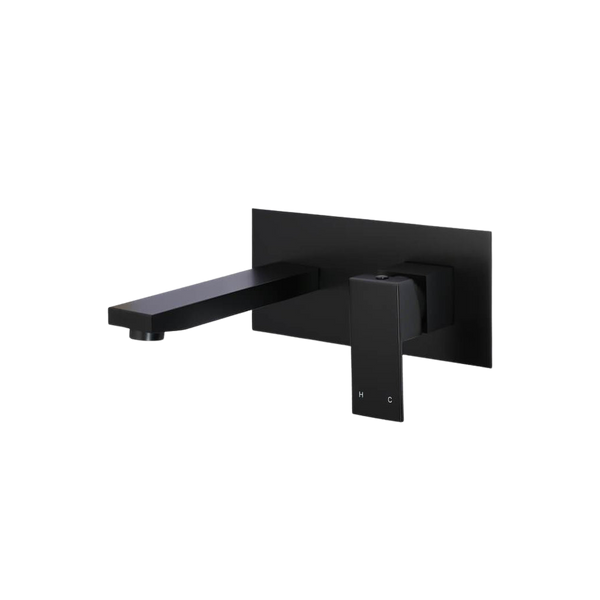 Meir Square Wall Combination Mixer And Spout Matte Black