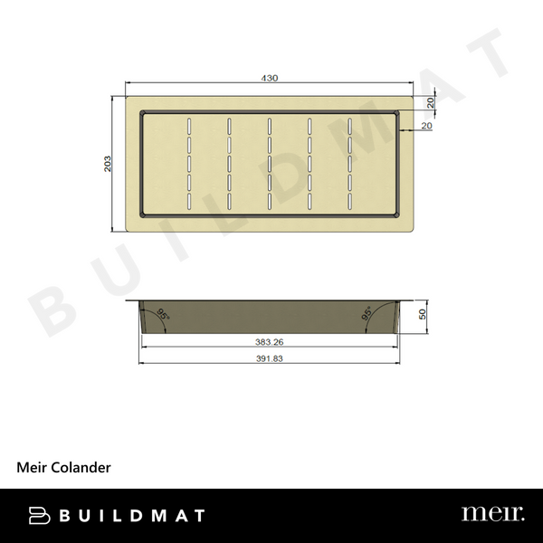 Meir Lavello Colander Brushed Nickel