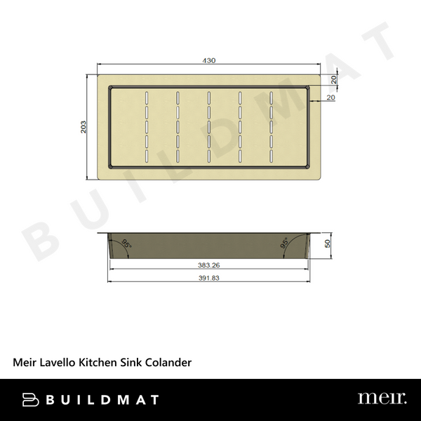 Meir Lavello Kitchen Sink Colander Shadow Gunmetal