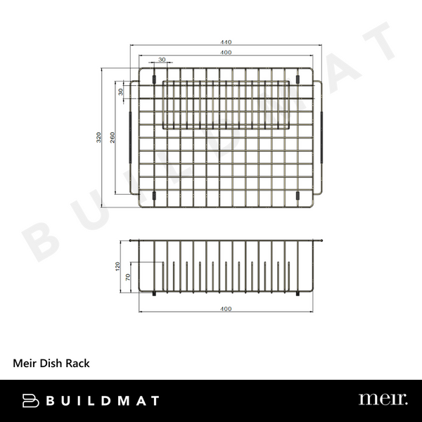 Meir Dish Rack Brushed Nickel