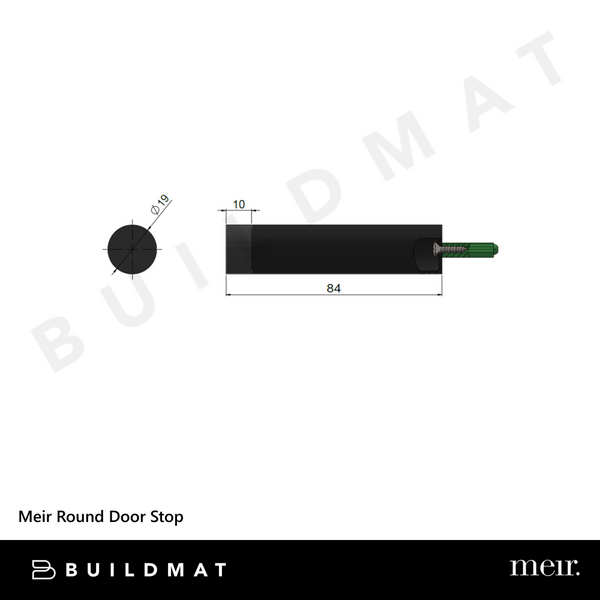 Meir Round Door Stop Shadow Gunmetal