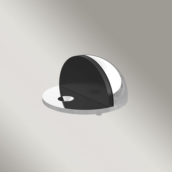 Meir Round Half Moon Door Stop Polished Chrome